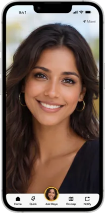 Maya in the HelloCity app